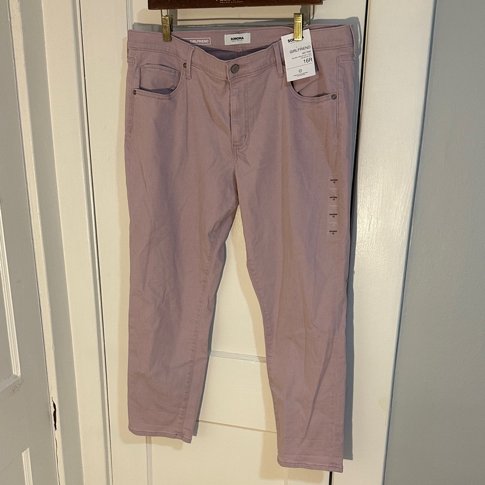 Sonoma Lavender Girlfriend Mid Rise Pants